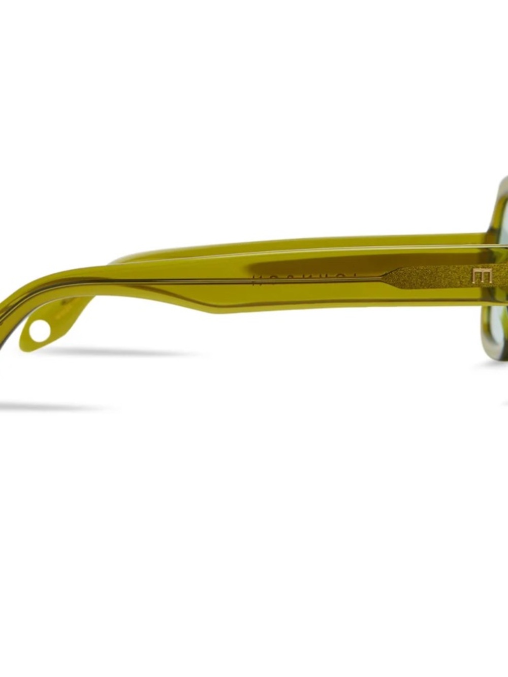Eliza Johnson Olive Green Women's Sunglasses - Modern Geometric Frame - Picture 7 of 8
